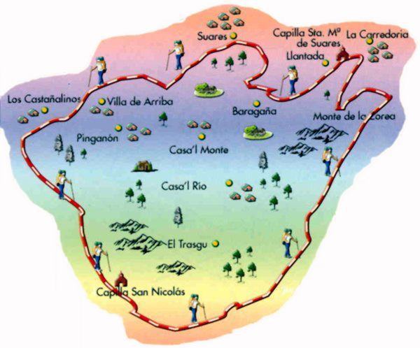 Plano Ruta Monte de La Zorea