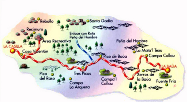 Plano Ruta La Baúa