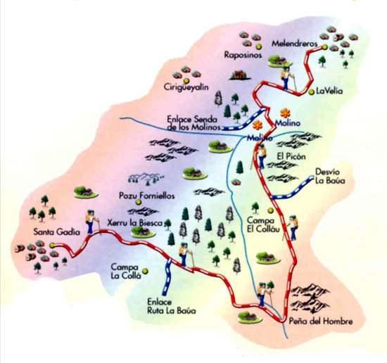 Plano Ruta Peña del Hombre